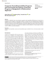 Corporate social responsibility programs and community perceptions of societal progress in Bangladesh: A multimethod approach