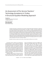 An assessment of pre-service teachers' technology acceptance in Turkey: A structural equation modeling approach