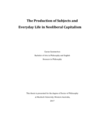 The production of subjects and everyday life in neoliberal capitalism