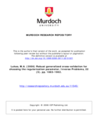 Robust generalized cross-validation for choosing the regularization parameter