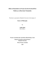 Effect of knockdown of genes involved in the RNAi pathway on Root-knot nematodes