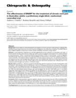 The effectiveness of ENAR® for the treatment of chronic neck pain in Australian adults: A preliminary single-blind, randomised controlled trial
