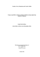 Using an eportfolio to enhance graduate attributes among engineering students in Malaysia