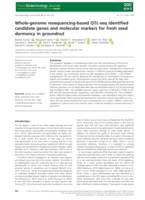 Whole‐genome resequencing‐based QTL ‐seq identified candidate genes and molecular markers for fresh seed dormancy in groundnut