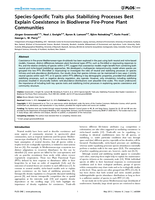 Species-specific traits plus stabilizing processes best explain coexistence in biodiverse fire-prone plant communities