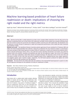 Machine learning-based prediction of heart failure readmission or death: Implications of choosing the right model and the right metrics