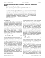 Nonlocal continuum solvation model with exponential susceptibility kernels