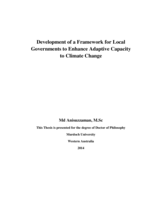 Development of a Framework for Local Governments to Enhance Adaptive Capacity to Climate Change