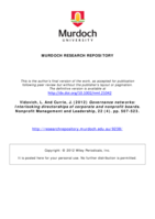 Governance networks: Interlocking directorships of corporate and nonprofit boards