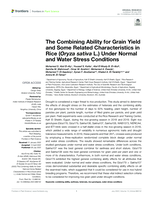 The combining ability for grain yield and some related characteristics in rice (Oryza sativa L.) under normal and water stress conditions