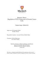 Regulation of ETS1 Expression in Prostate Cancer Cells