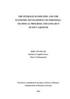 The petroleum industry and the economic development of Indonesia: Technical progress and long-run output growth