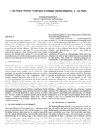 A new neural network with fuzzy technique: Disease diagnosis, A case study