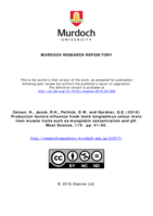 Production factors influence fresh lamb longissimus colour more than muscle traits such as myoglobin concentration and pH
