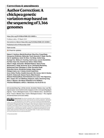 Author Correction: A chickpea genetic variation map based on the sequencing of 3,366 genomes