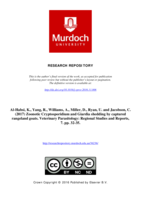 Zoonotic Cryptosporidium and Giardia shedding by captured rangeland goats