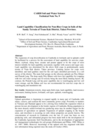 Land capability classification for non-rice crops in soils of the sandy terrain of Tram Kak District, Takeo Province
