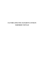 Factors affecting mangrove cover in northern Vietnam
