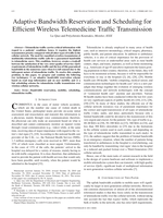 Adaptive Bandwidth Reservation and Scheduling for Efficient Wireless Telemedicine Traffic Transmission
