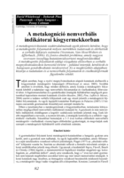 The non-verbal indicators of metacognition in early childhood