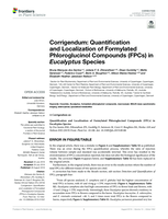 Corrigendum: Quantification and localization of Formylated Phloroglucinol Compounds (FPCs) in Eucalyptus Species