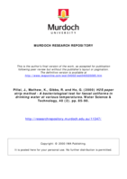H2S paper strip method - A bacteriological test for faecal coliforms in drinking water at various temperatures