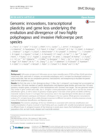 Genomic innovations, transcriptional plasticity and gene loss underlying the evolution and divergence of two highly polyphagous and invasive Helicoverpa pest species