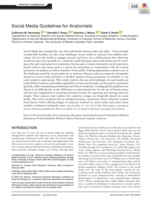 Social Media Guidelines for Anatomists