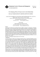 The mediating effect of empowerment in the relationship between transformational leadership and service quality