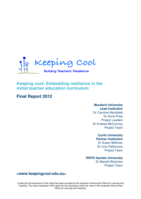 Keeping cool: Embedding resilience in the initial teacher education curriculum