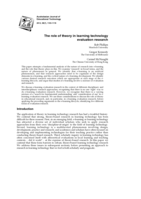 The role of theory in learning technology evaluation research