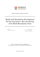 Model and simulation development for the convective, hot-air drying of In-shell macadamia nuts