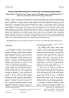 Using carbon reforestation for water and environmental restoration