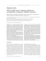 Effects of HIV type-1 immune selection on susceptability to integrase inhibitor resistance