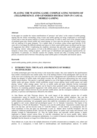 Playing the waiting game: Complicating notions of (tele)presence and gendered distraction in casual mobile gaming
