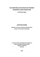 The emotional influences on vendors' residential price perception (The price virus)