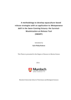 A methodology to develop aquaculture-based release strategies with an application to Metapenaeus dalli in the Swan-Canning Estuary: the Survival-Maximisation-at-Release Tool (SMART)
