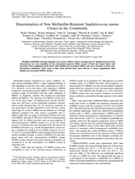 Dissemination of new methicillin-resistant Staphylococcus aureus clones in the community