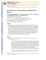 Current directions in videoconferencing tele-mental health research