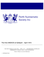 The first Anzacs at Gallipoli - April 1915: Contemporary Australian commemorative medallions & their background