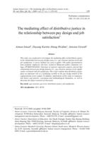 The mediating effect of distributive justice in the relationship between pay design and job satisfaction