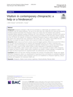 Vitalism in contemporary chiropractic: A help or a hinderance?
