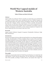 World War 1 appeal medals of Western Australia