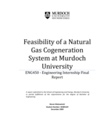 Feasibility of a natural gas cogeneration system at Murdoch University