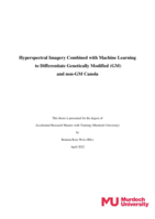 Hyperspectral imagery combined with machine learning to differentiate genetically modified (GM) and non-GM canola