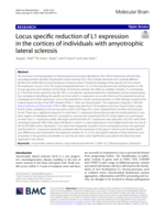Locus specific reduction of L1 expression in the cortices of individuals with amyotrophic lateral sclerosis