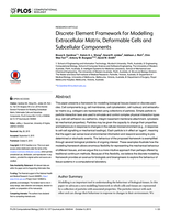 Discrete element framework for modelling extracellular matrix, deformable cells and subcellular components