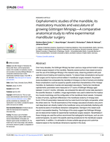 Cephalometric studies of the mandible, its masticatory muscles and vasculature of growing Göttingen Minipigs—A comparative anatomical study to refine experimental mandibular surgery
