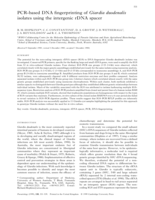 PCR-based DNA fingerprinting of Giardia duodenalis isolates using the intergenic rDNA spacer