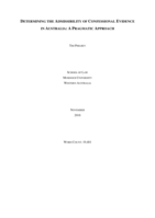 Determining the admissibility of confessional evidence in Australia: A pragmatic approach